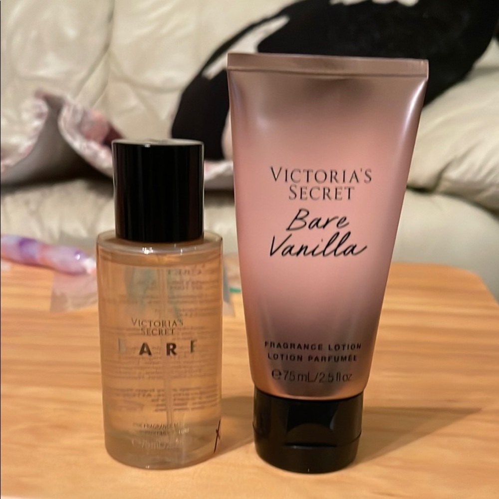 Victoria's Secret Bare set fragrance mist and lotion